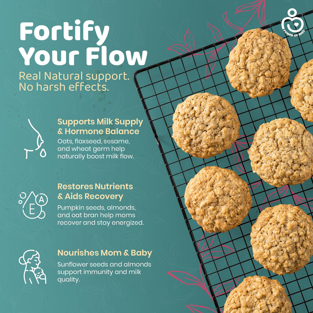 Milkrush Lactation Support for Breastfeeding-Oats Seeds & Almond Lactation Drink Mix - Enrich Milk for Breastfeeding with Superfood Omega 3, Iron & Calcium - Kosher Certified - 12oz Bag