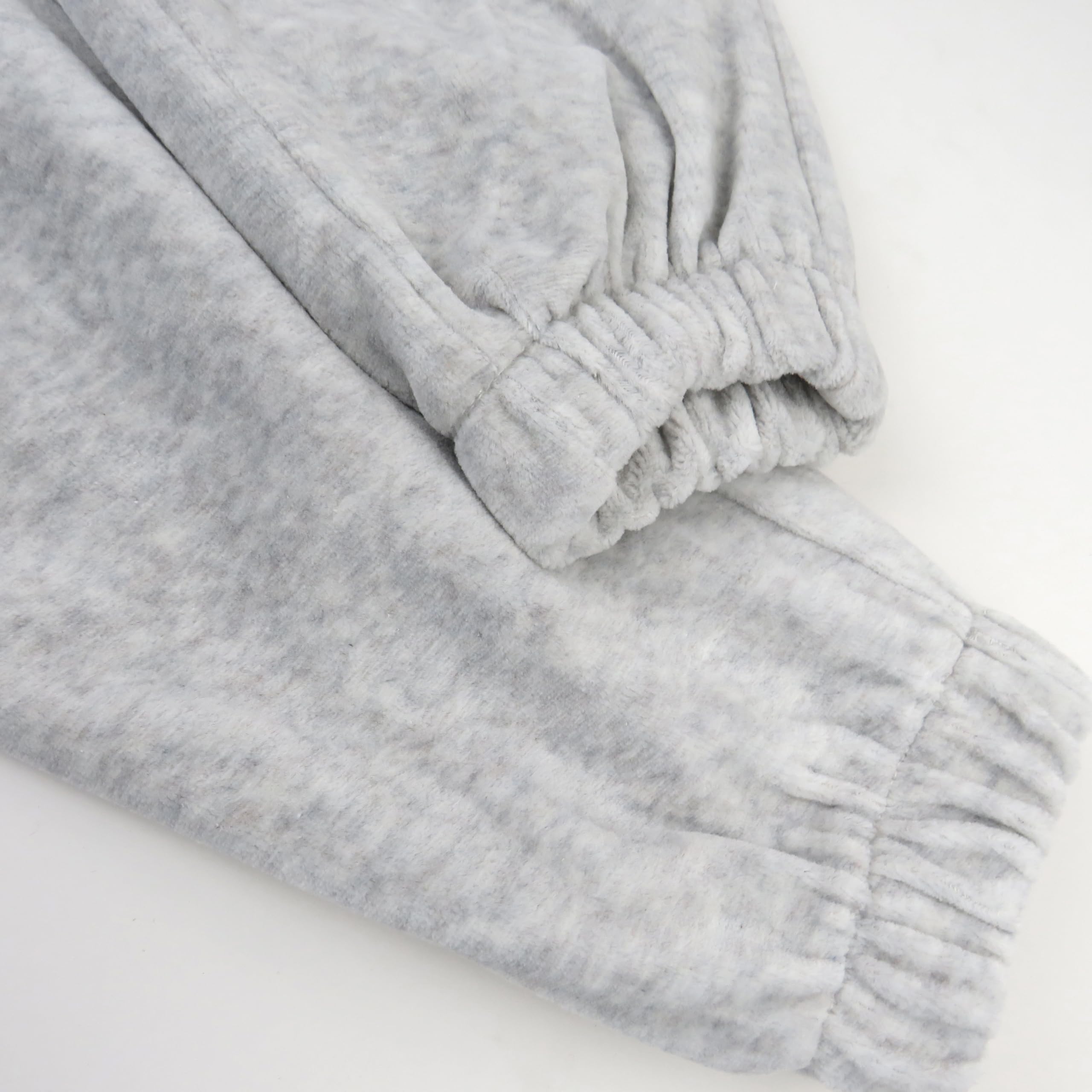 HonestBaby 2-Piece Cozy Velour Sweatshirt and Jogger Sweatpants Set Organic Cotton for Toddler, Baby, Light Gray Heather, 5T