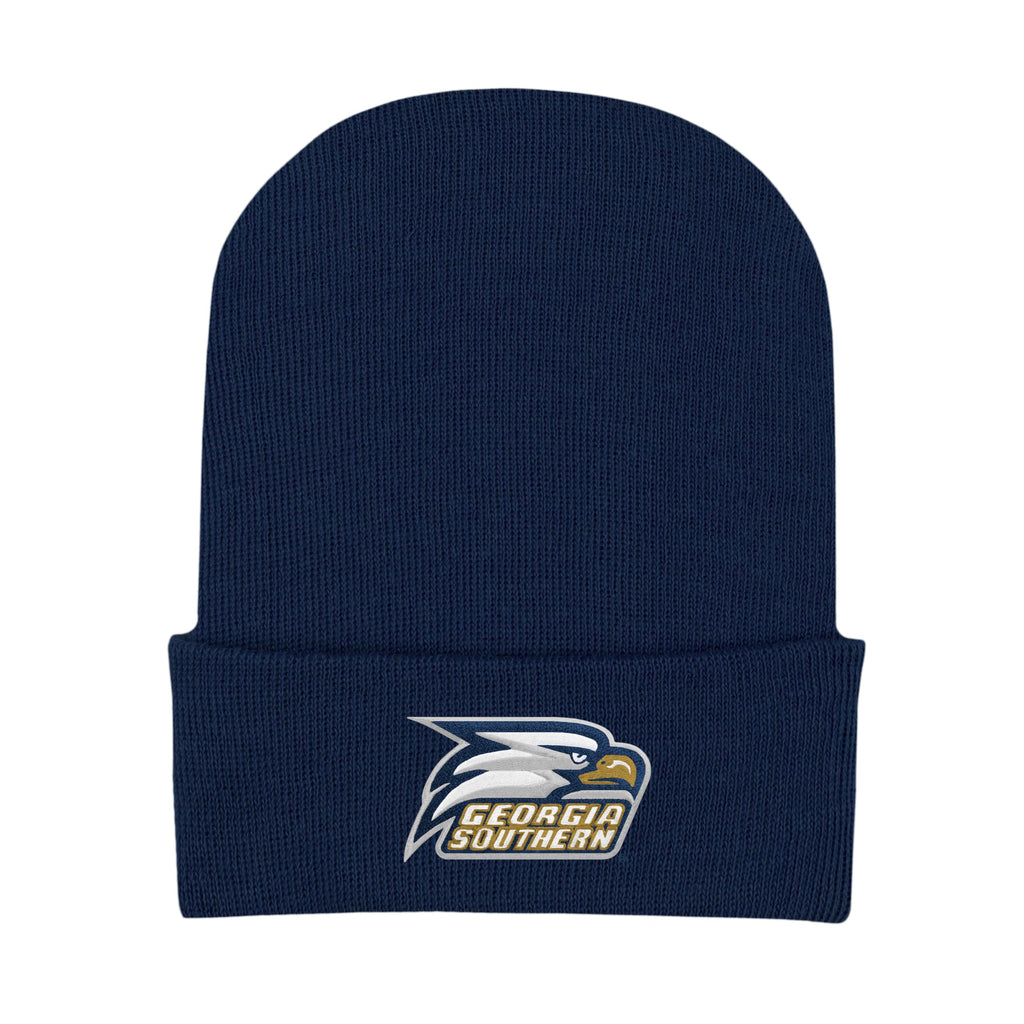 College Baby Infant Knit Cap Georgia Southern Eagles Logo - Navy - Newborn