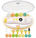 Rechargeable 22 in 1 Baby Nail Trimmer, Usage Labeled Case, 13 Extra Replacement Tools, Royal Angels Electric Nail File with LCD Display, Newborn Toddler Nail Care Clipper Kit (Rechargeable, Mango)