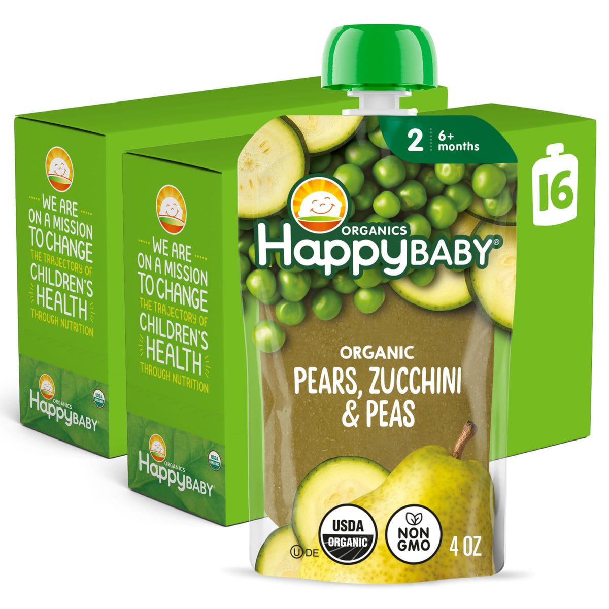 HAPPY BABY Clearly Crafted, Stage 2, Sweet Potato,Blueberry & Beet, 4oz(16)