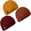 KeaBabies 3-Pack Baby Beanies for Boys, Girls,Soft Cute Baby Hat (Terracotta, 6-36M)