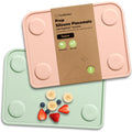 KeaBabies 2pk Silicone Placemats for Toddlers, Kids, Baby, 12x9 (Mellow, S)