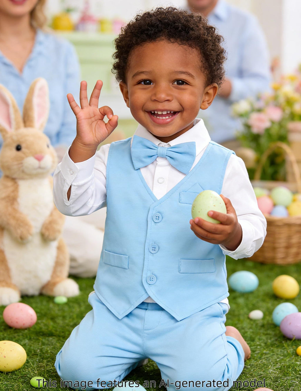 Baby Boys Easter Outfit Wedding Infant Dress Suit Sky Blue 9-12 Months