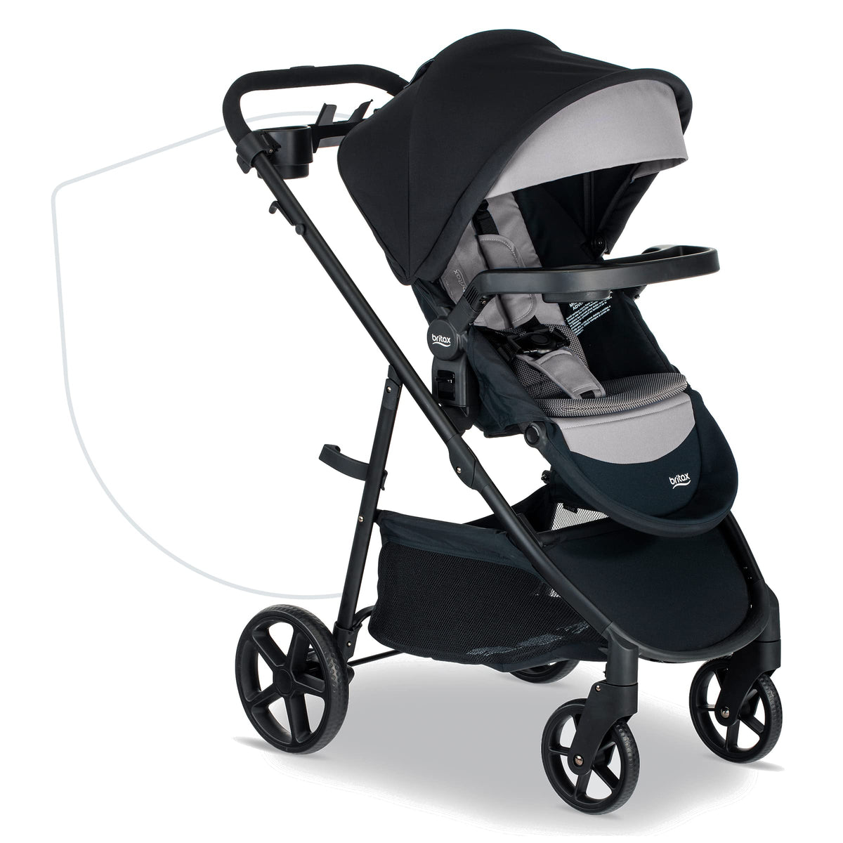 Britax Willow Brook S+ Travel System with Alpine Base — Raven Black
