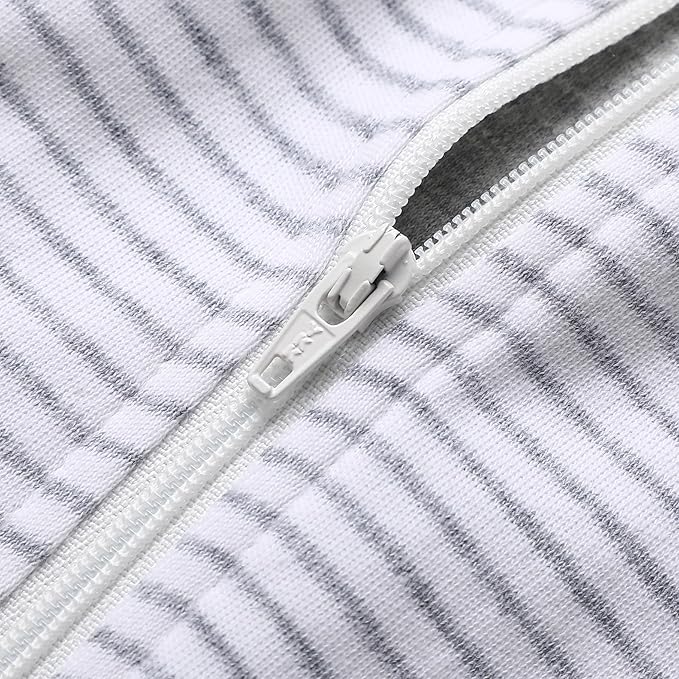 O2 BABY Baby Boys Girls Organic Cotton Zip-Front Sleeper Pajamas, Footed Sleep 'n Play