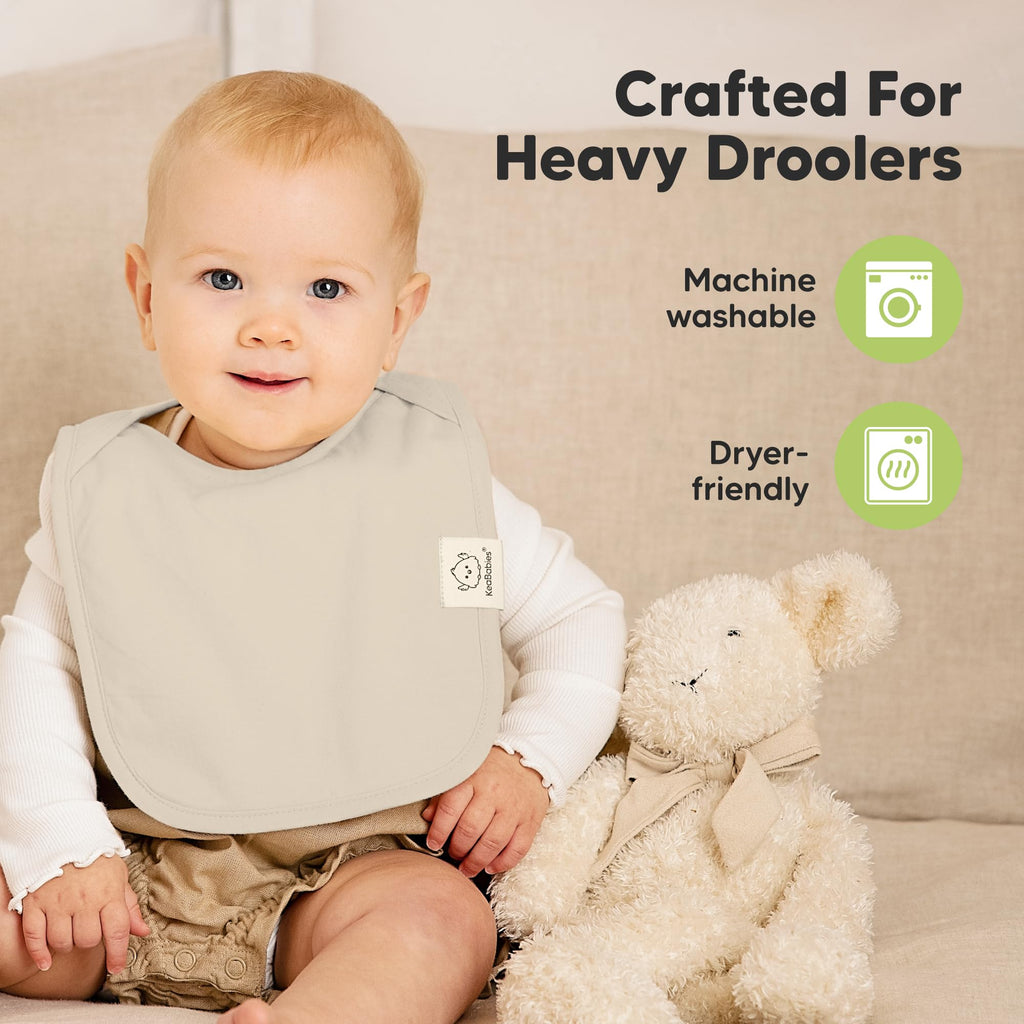 KeaBabies 8-Pack Bibs for Baby Girls, Boys, Pullover Baby Bibs (Roarsome)