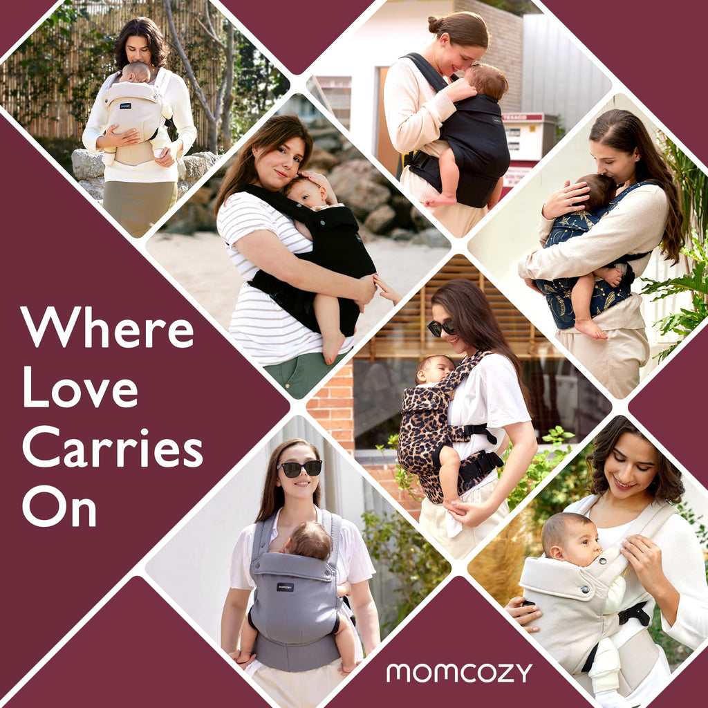 Momcozy PureHug Baby Carrier - Ergonomic, Cozy and Lightweight for 7-45 lbs