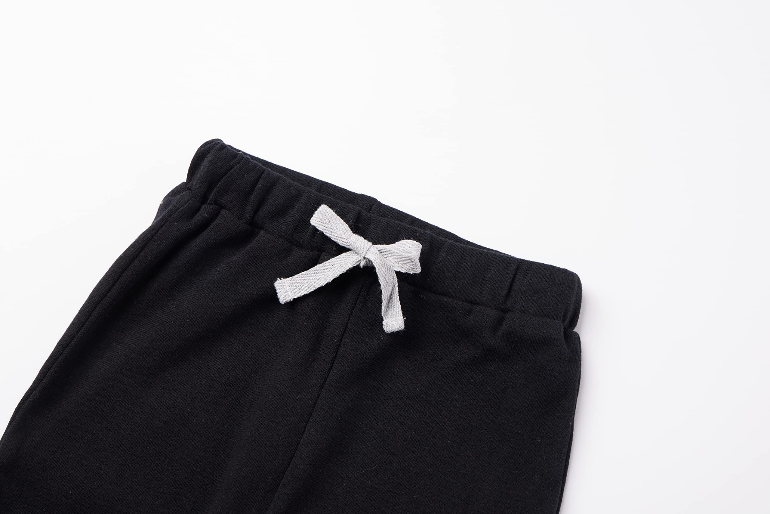 AIUI-HARNSBORN Baby 3 Pack Flexy Pants and Leggings, Infant Boys Girls Tapered Ankle Jogger Pant(Newborn, Blue/Black/Gray)