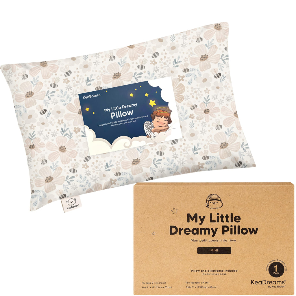 Mini Toddler Pillow with Pillowcase, 9x13 My Dreamy Pillow (Flora Vale)