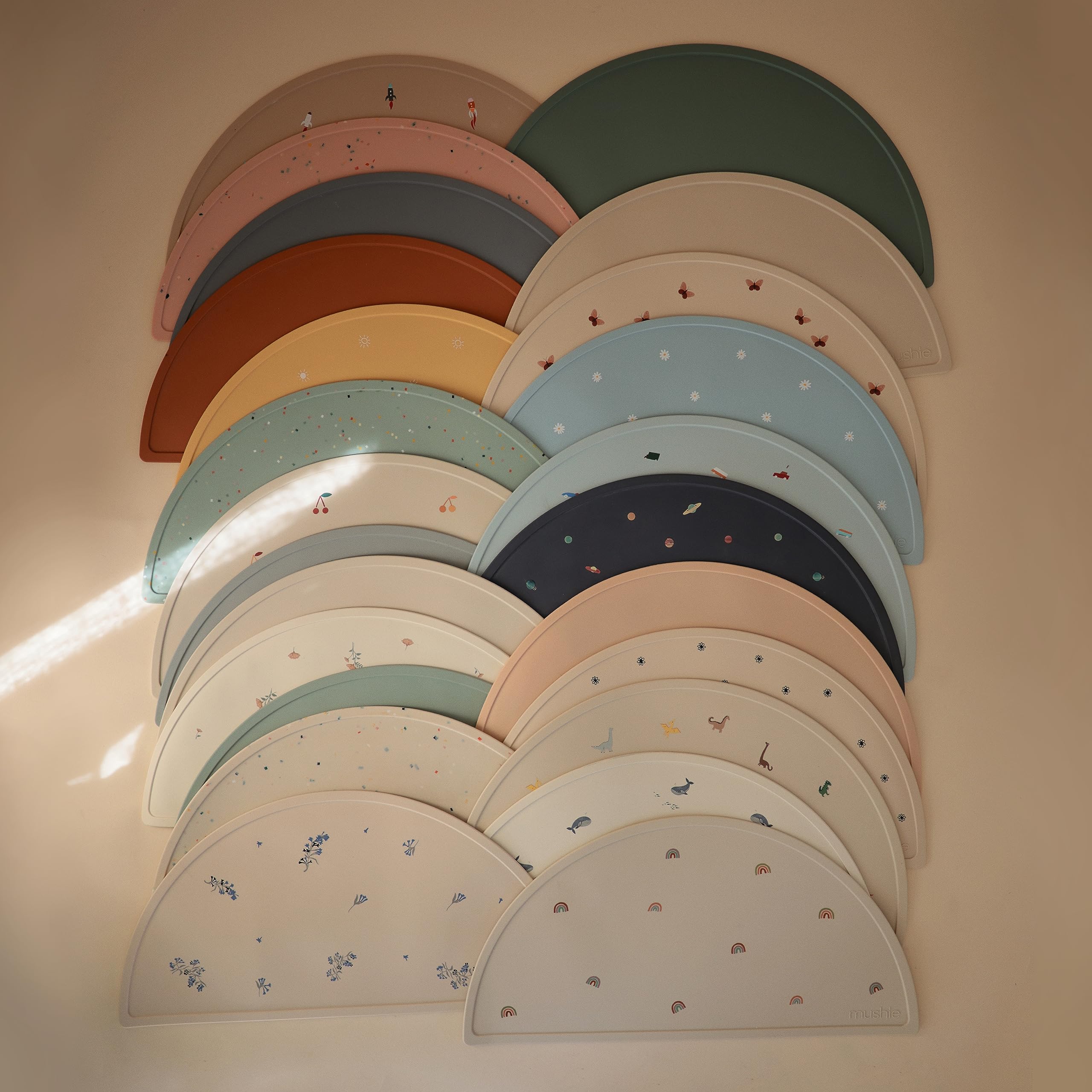 mushie Silicone Placemat for Kids | BPA-Free Non-Slip Design (Cambridge Blue)
