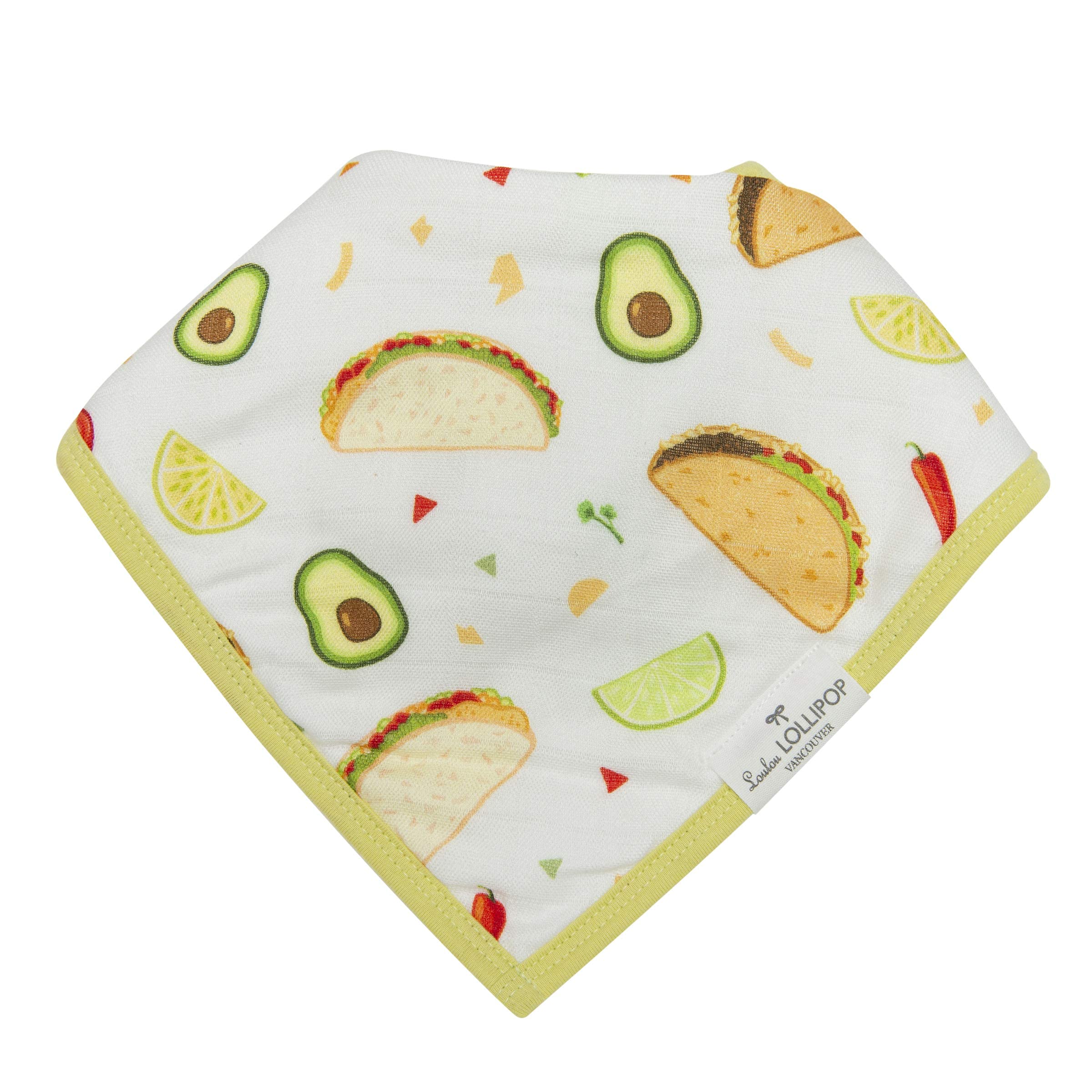 Loulou Lollipop Soft Breathable and Absorbent Muslin Bandana Bib Drool Bib Set for Baby Girl and Boy, Adjustable 3 to 36 Months, 2 Pack - Avocado