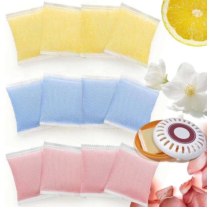 NewKe 12 Pack Diaper Pail Odor Absorber Carbon Filter Refills for Puck Baking Soda Cartridge, Diaper Pail Deodorizer Replacement Compatible with Munchkin Step and Pall Diaper Pail