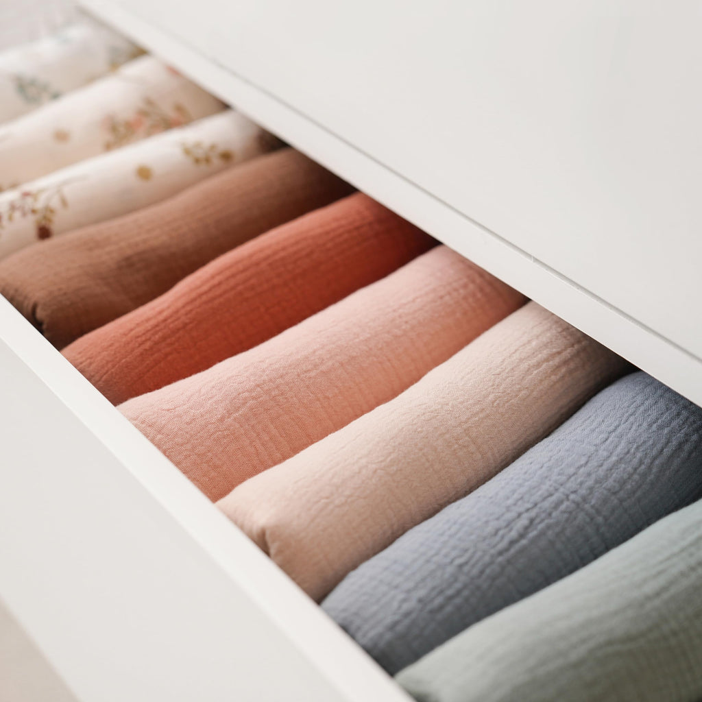 Konssy 2 Pack Muslin Swaddle Blankets, 100% Cotton Receiving Blankets