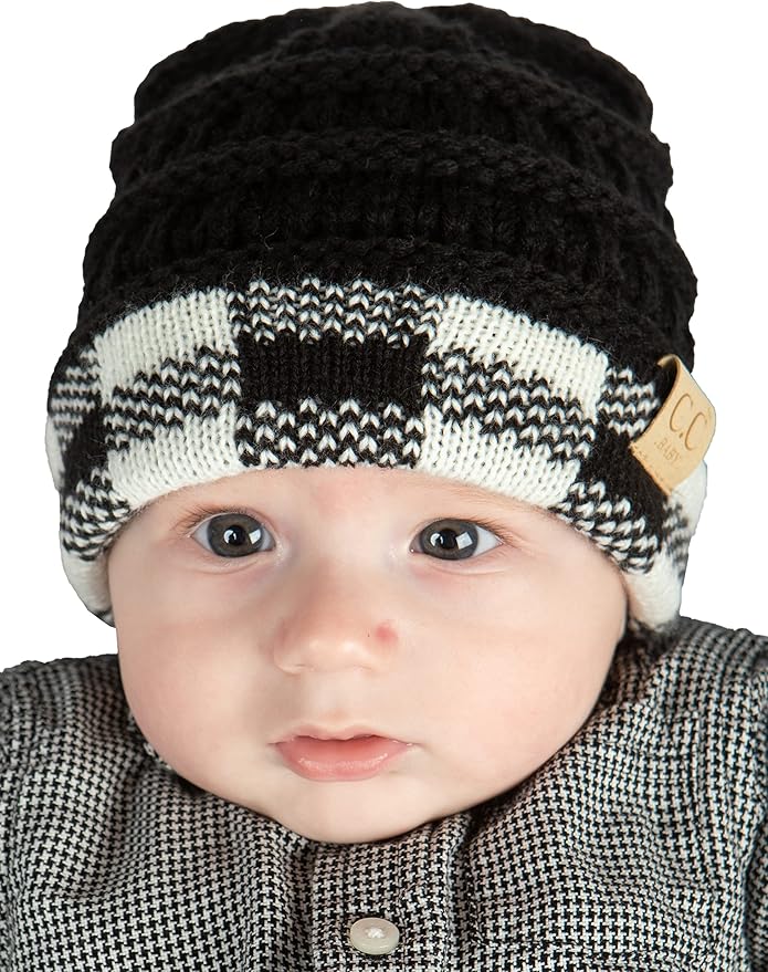 Funky Junque Baby Winter Hat – Cute Newborn Hats, Cozy Warm Infant Beanie, Soft Knit Stocking Stuffer for Babies 0–12 Months