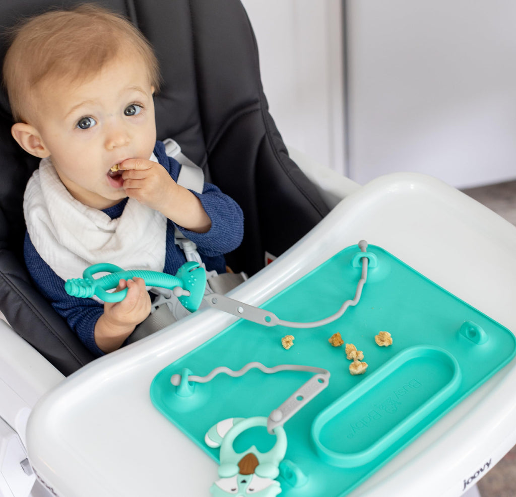 Busy Baby Teething Spoon is Dishwasher Safe in Food Grade Silicone (Tan)