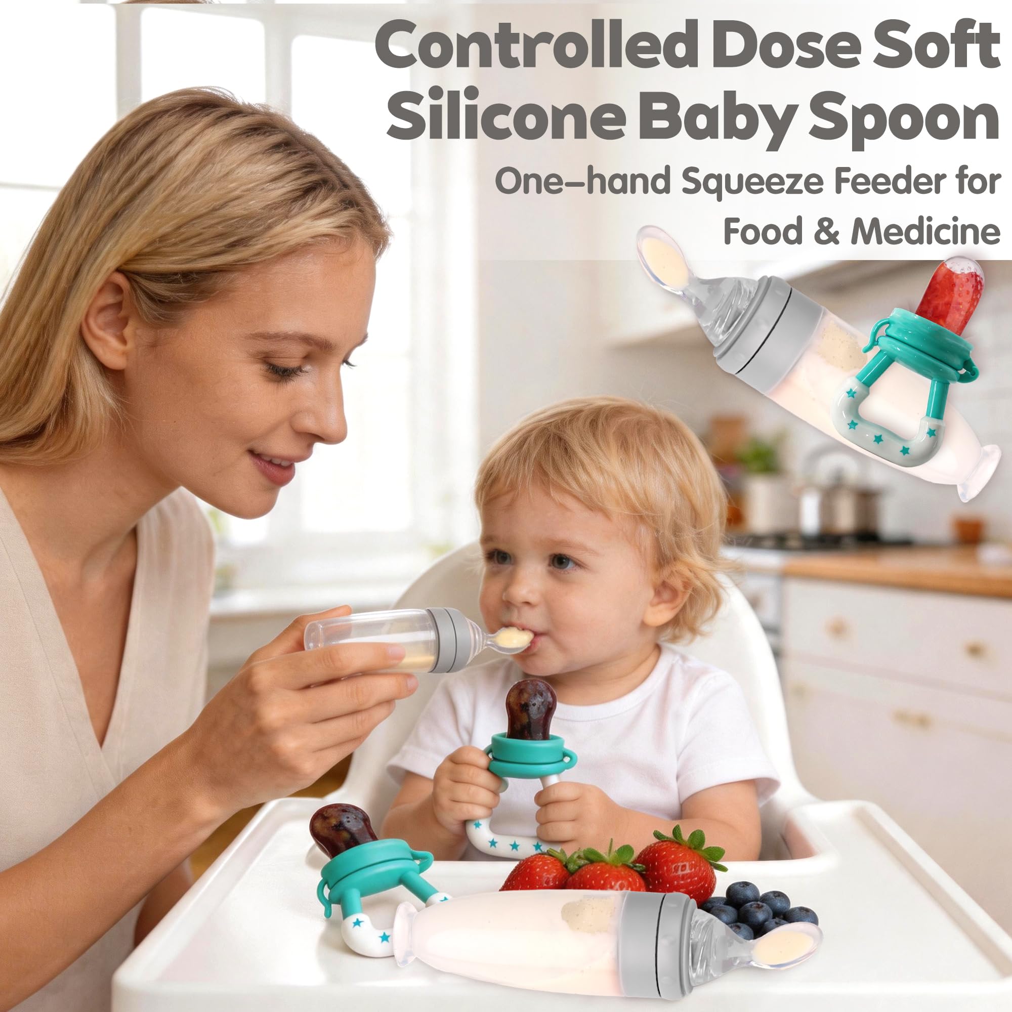 Silicone Baby Feeding Set,Miicasa Baby Led Weaning Supplies Kit With Suction Bowl & Car Plate, Bib, Spoon, Fork, Cup - Food-Grade Silicone, Dishwasher-Safe, No BPAs - For 3+ Months