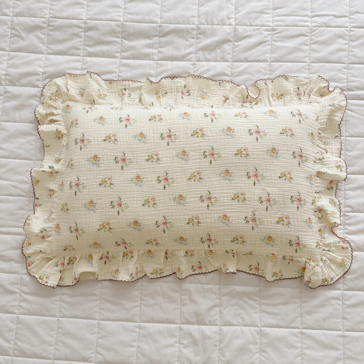 BuLuTu Muslin Toddler Pillowcase for Girls Boys, Sheep Pattern, 14"x20"