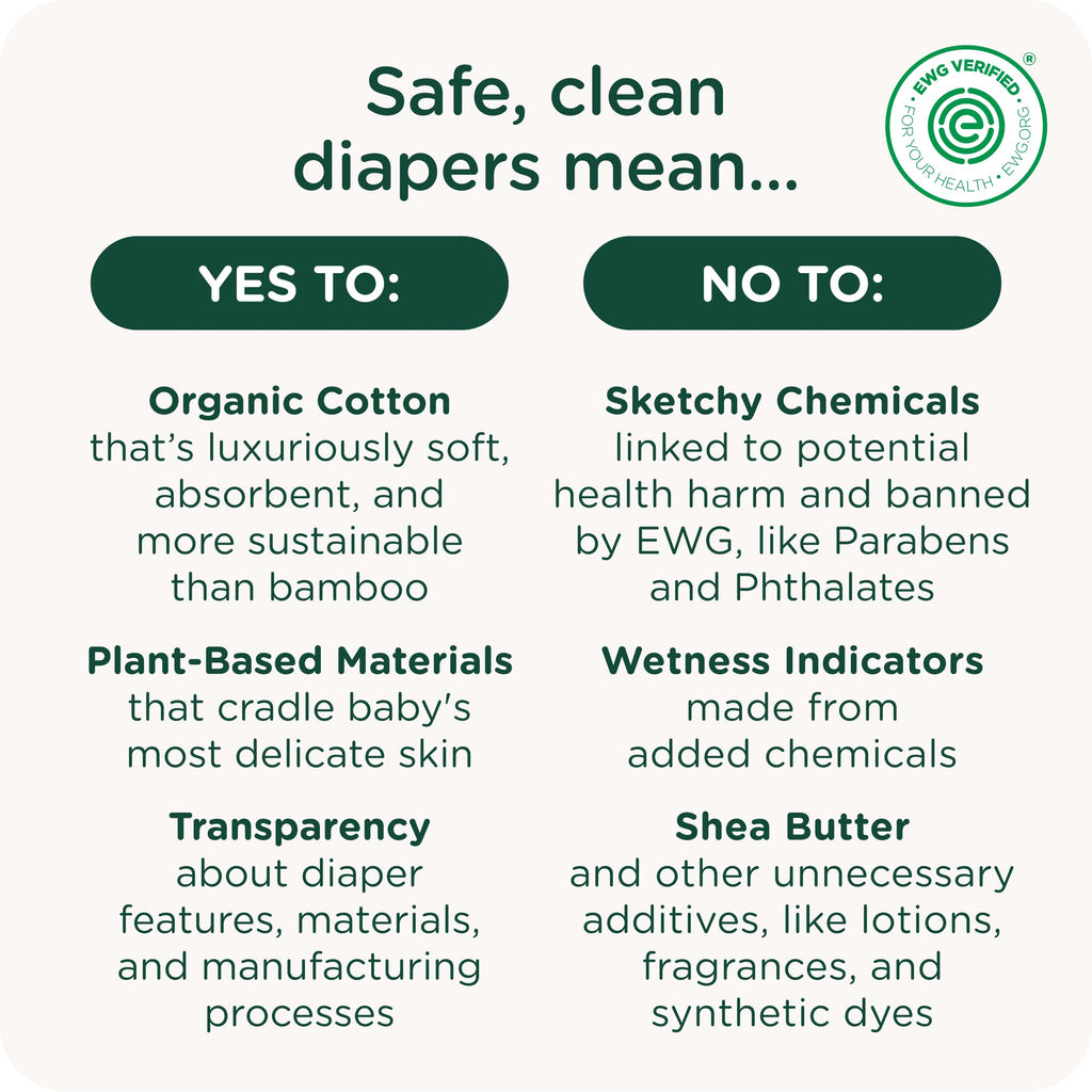 Our Diapers | The First EWG Verified & Microbiome-Friendly Diaper | 12-Hour Leak Protection | Made with Organic Cotton & Plant-Derived Materials | Totally Chlorine Free | Size 4 (22-32 lbs) 108 Count