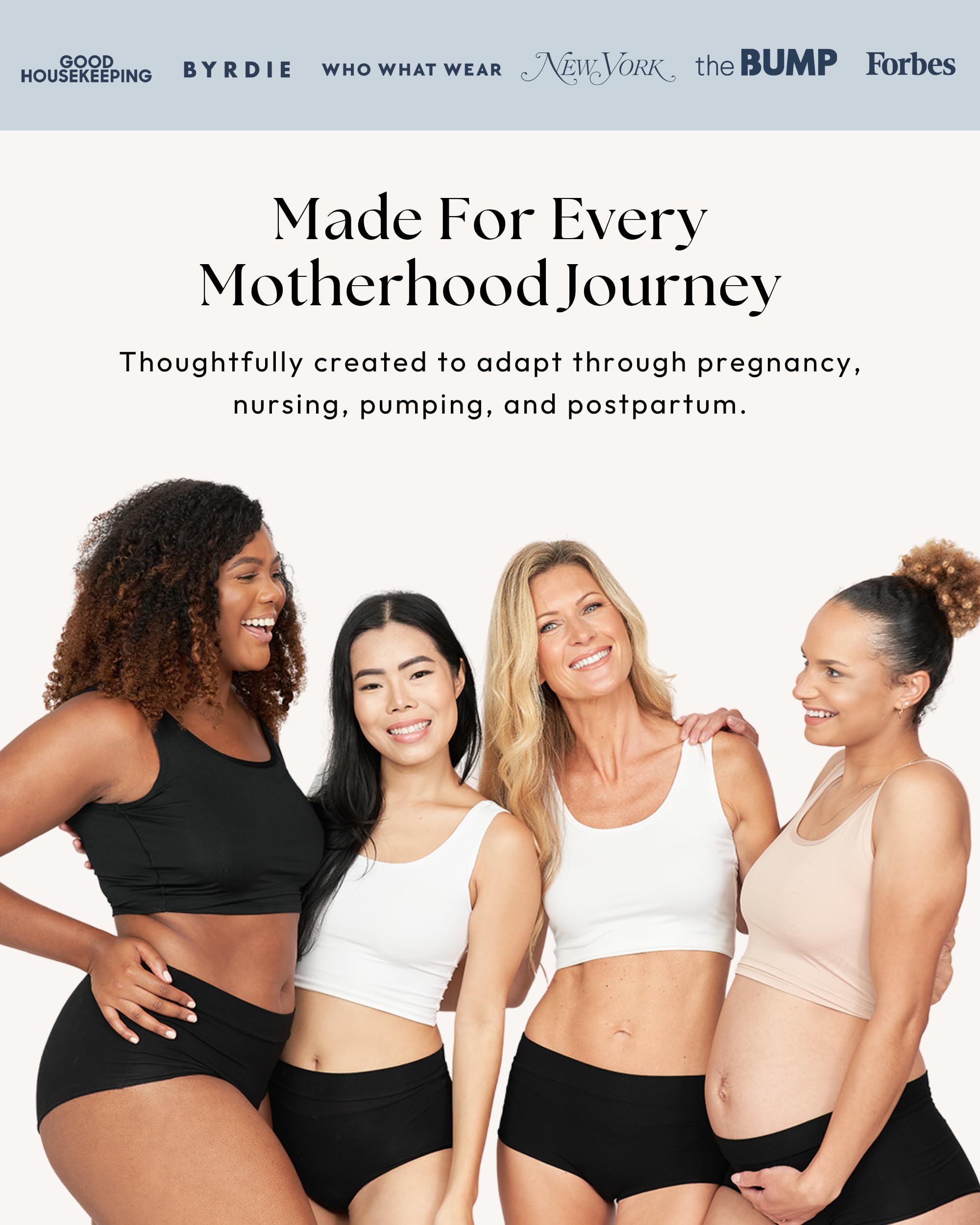 Larken Hands Free Pumping Bra for Breastfeeding | Breast Pump - Maternity Bras for Pregnancy, Pumping & Nursing Bra in One Sand (M)