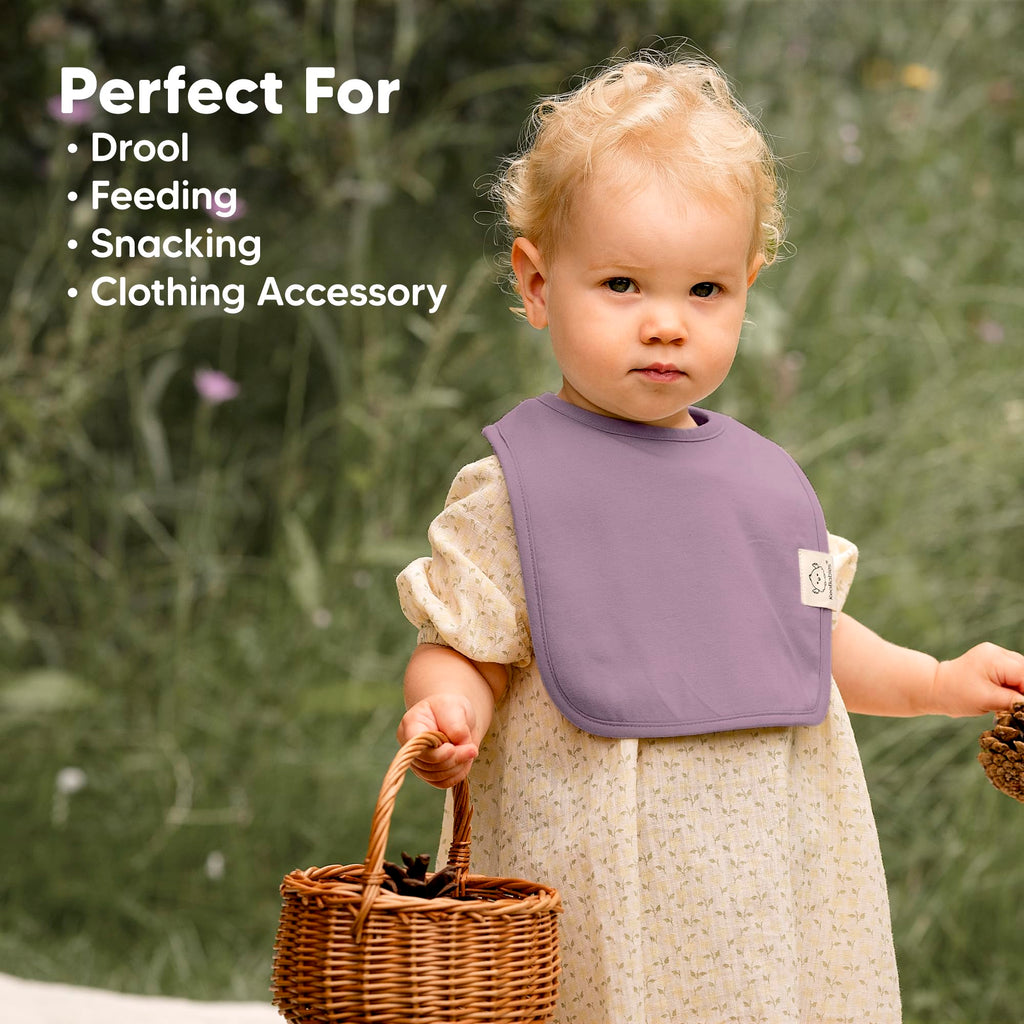 KeaBabies 8-Pack Organic Baby Bibs for Boys, Girls Drool Bibs (Mauve)
