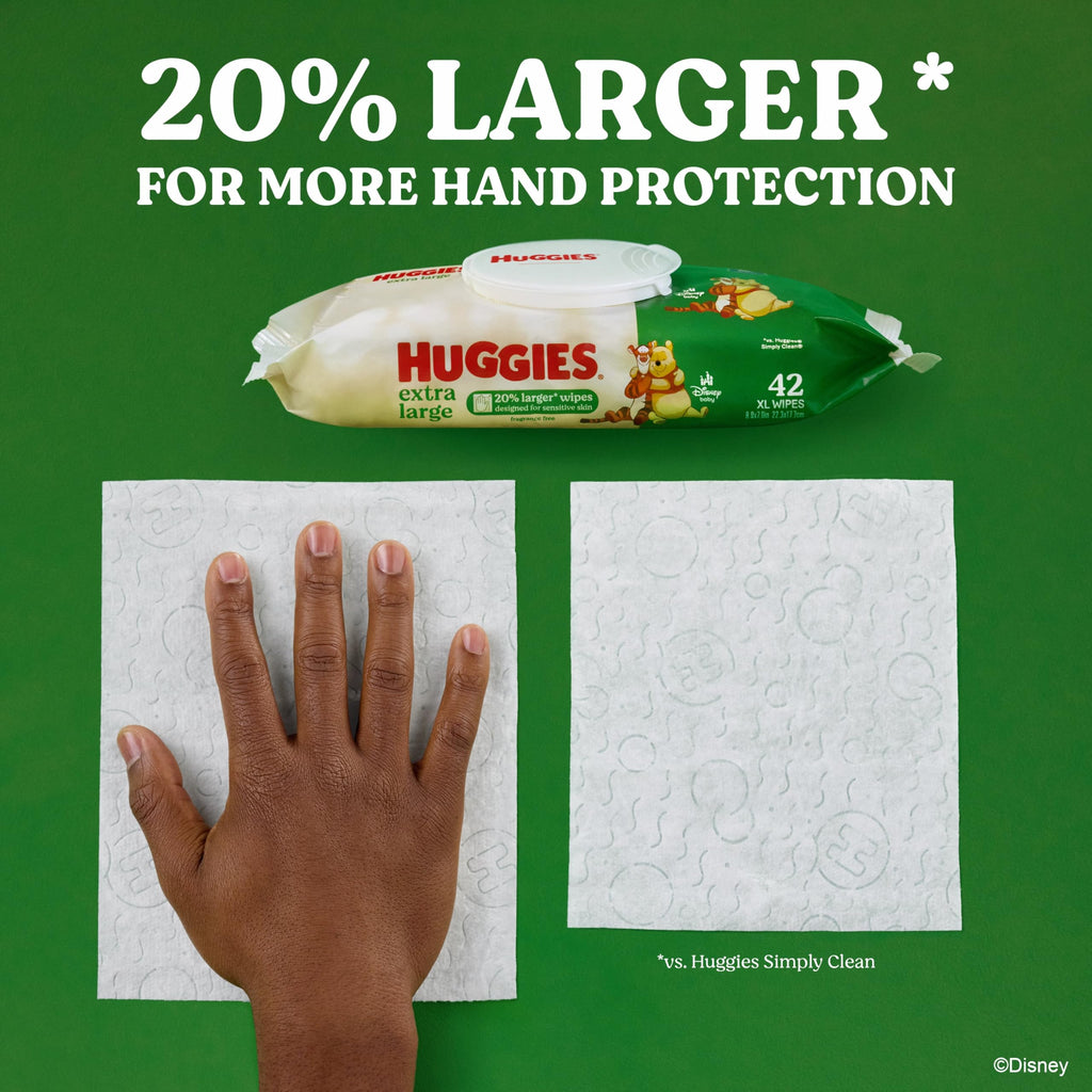 Huggies Extra Large Baby Wipes, Unscented, 9 Packs, 378 Wipes