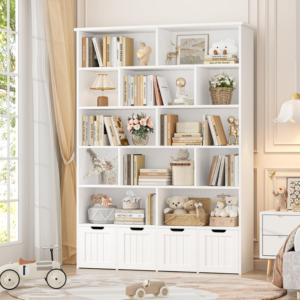 FINETONES 69" H Large Toy Storage Organizer with 4 Movable Drawers