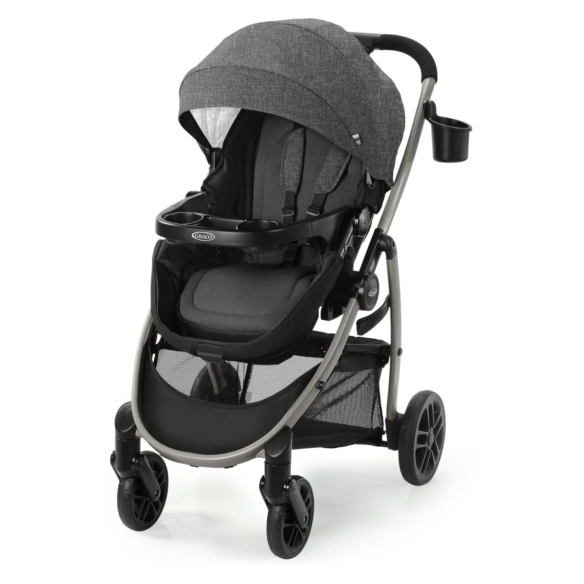 Graco Modes Pramette Stroller, 3-in-1 Baby Stroller, 3 Modes: Infant Car Seat Carrier (Car Seat Not Included), Infant Pramette to Toddler Stroller with Reversible Seat and One-Hand Fold, Redmond
