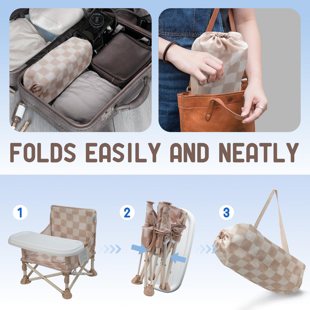 Tiny Marvels 3-in-1 Baby Chair, Portable & Foldable for Travel, Ages 6M-3Y