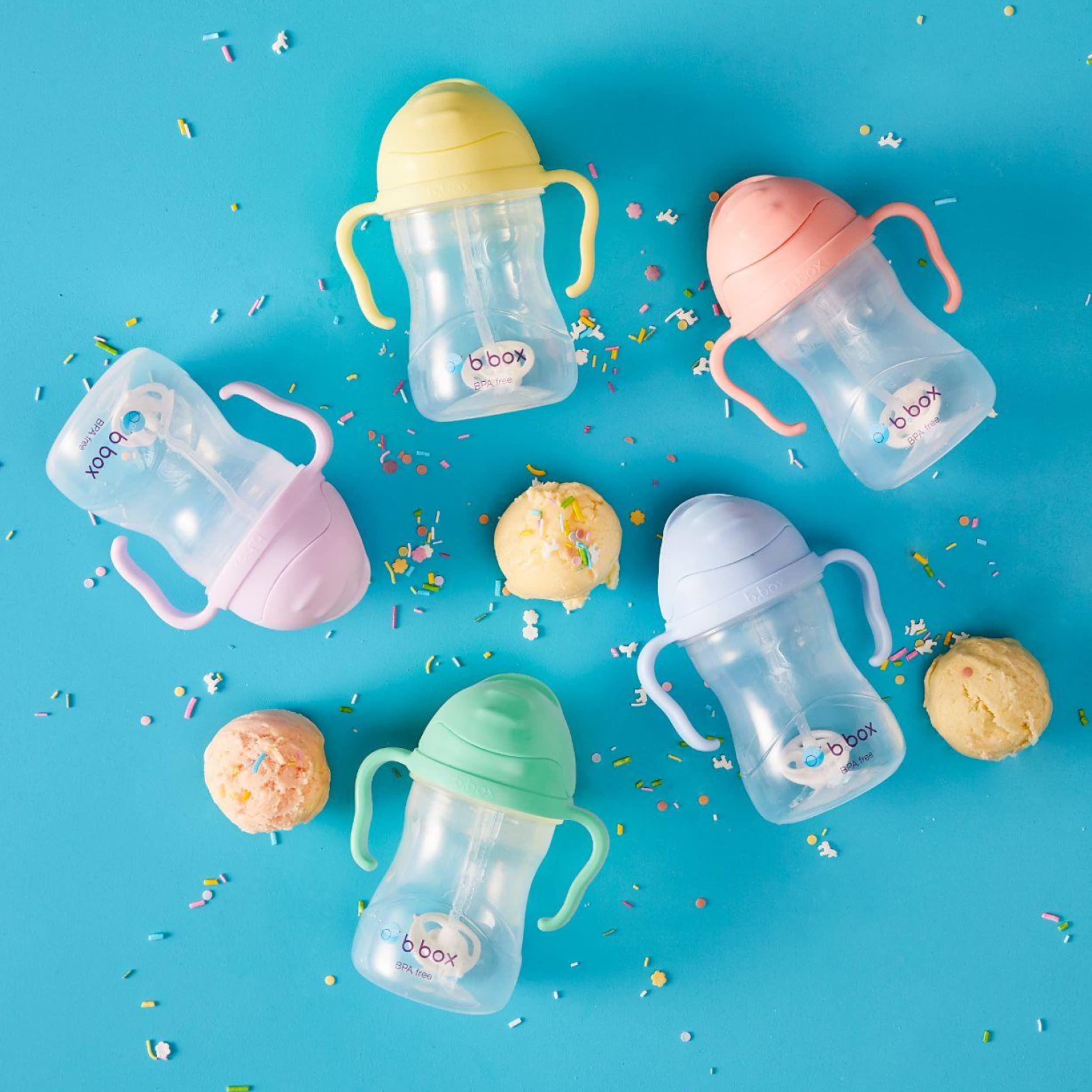 b.box Sippy Cup with Weighted Straw, Toddler Straw Cup, Spill Proof, 8oz
