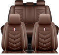Leather Car Seat Covers Fit for LR Range Rover 2022-2025, 5 Seater Waterproof and Wear-Resistant Seat Cover Interior Accessories(Full Set,Coffee)