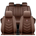TENDER GLOW Leather Car Seat Covers Fit for LR Range Rover Evoque 2019-2025, 5 Seater Waterproof and Wear-Resistant Seat Cover Interior Accessories(Full Set,Coffee)
