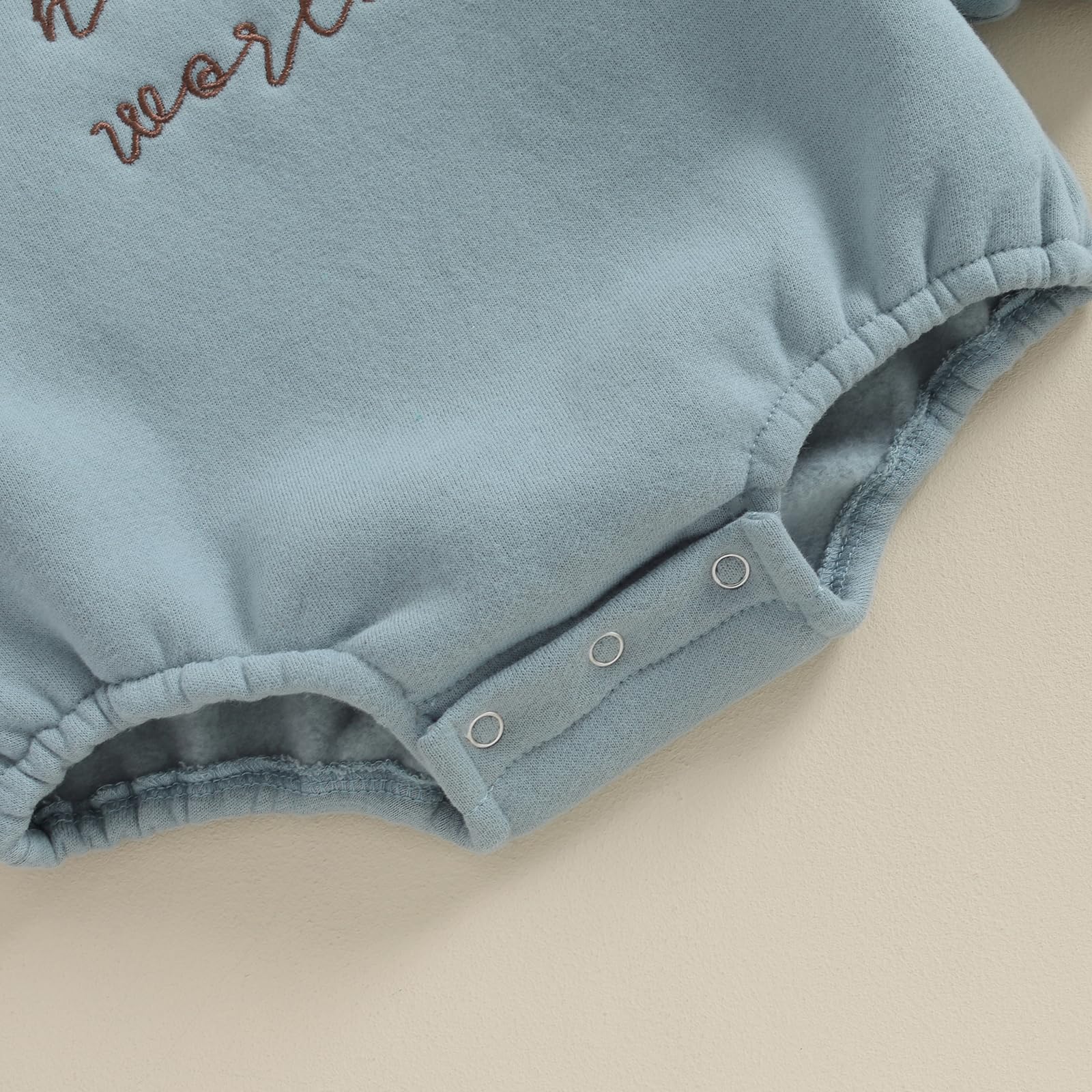 VISGOGO Newborn Infant Baby Boy Girls Oversized Romper Bodysuit Long Sleeve Outfit Clothes (Hello world-Blue,0-3 Months)