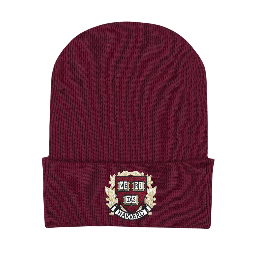 College Baby Infant Knit Cap Harvard Crimson Logo - Maroon - Newborn