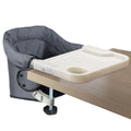 Toogel Hook On High Chair with Tray, Secure Harness & Alloy Clamp, Grey