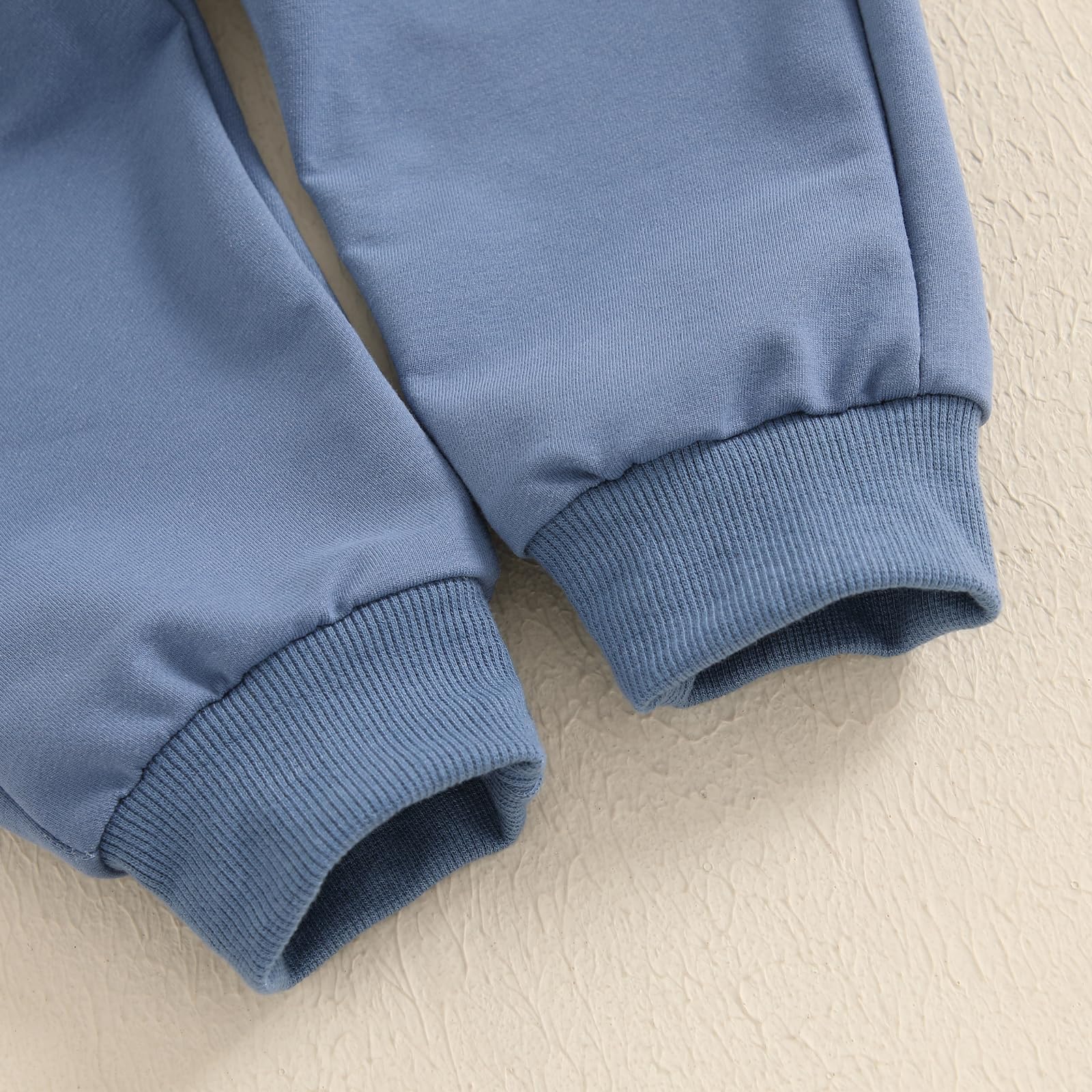 Lucikamy Toddler Baby Boy Fall Outfits Long Sleeve Crew Neck Pullover Sweatshirt + Jogger Pants Set Infant Winter Clothes (Blue-P, 6-12 Months)