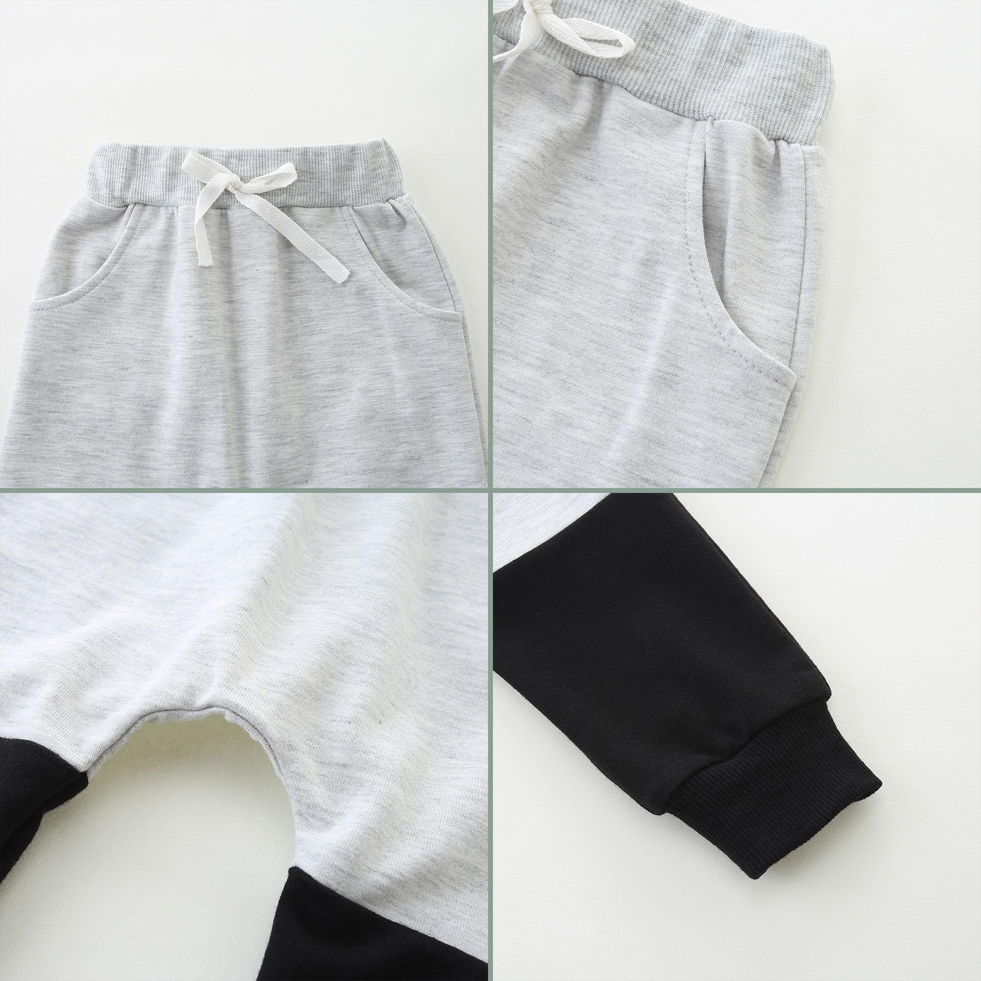 Babymine Baby Boy Outfit 6-9 Months Clothes Set Fall Winter Pants Patchwork Sweatsuit