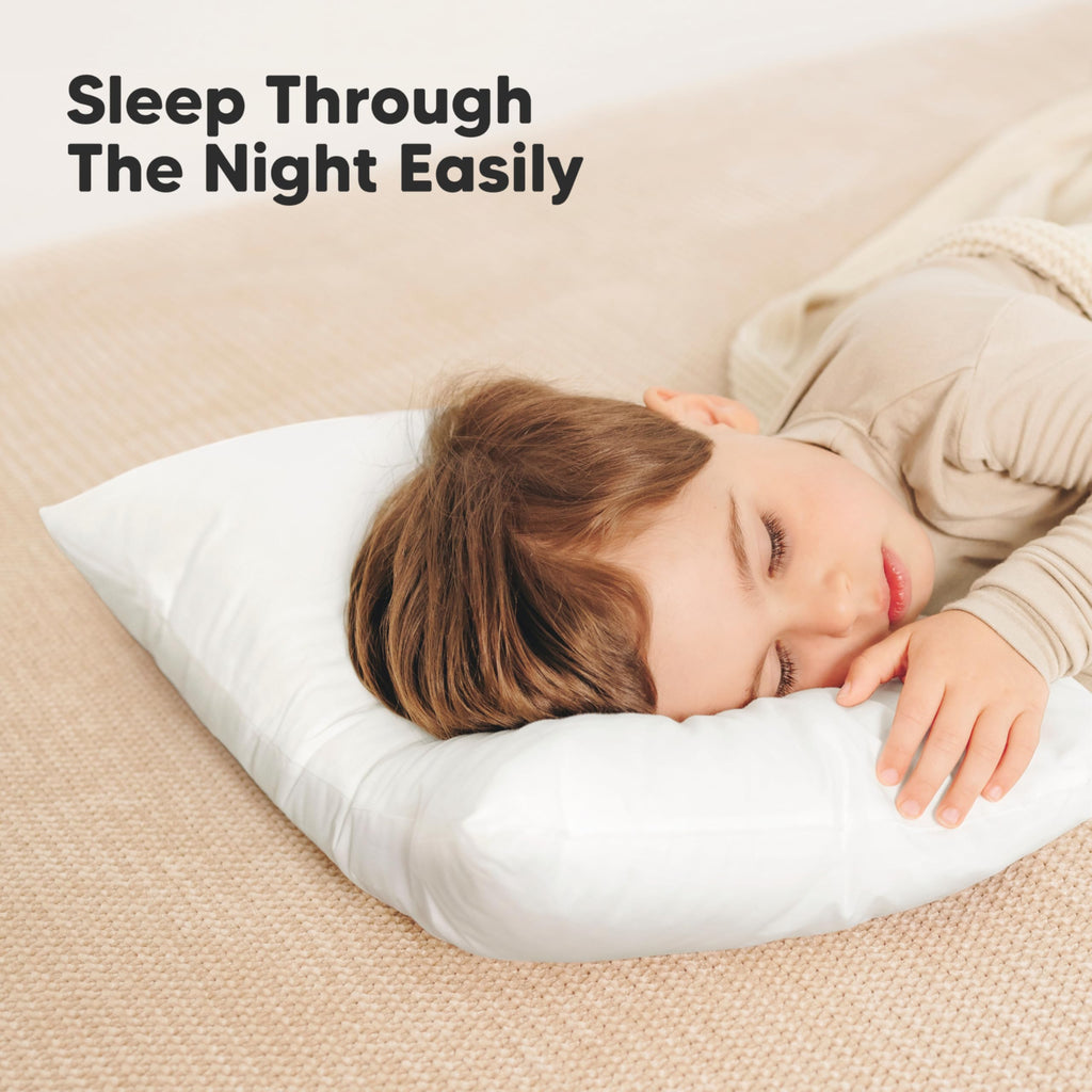 KeaBabies 2pk Toddler Pillows 2 Year Old to 5,14x20 Kids Pillow(Soft White)