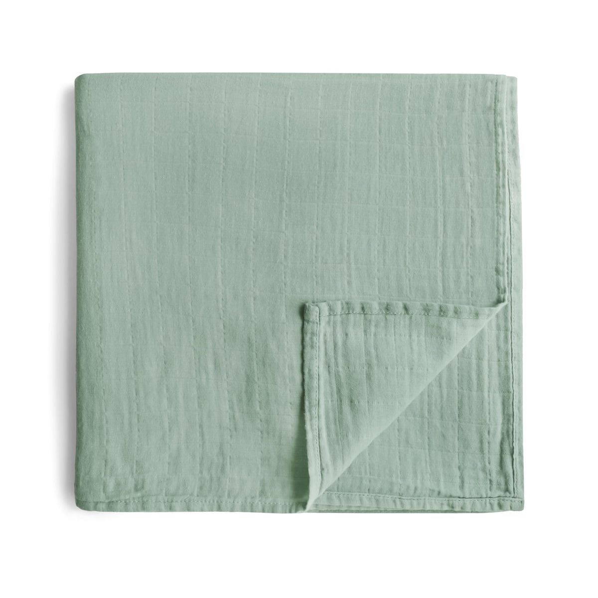 mushie Muslin Baby Swaddle Blanket | 100% Organic Cotton (Rose Vanilla)