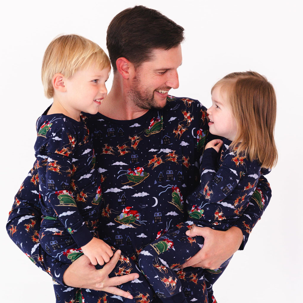 Little Sleepies Baby Christmas Pajamas, Santa's Sleigh, Preemie