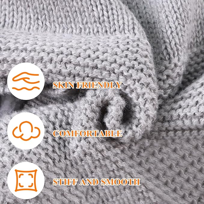 JANGANNSA Basic Winter Baby Boys Beanie Pompom Knitted Girls Hat Kids Earflap Beanies Warm Infant Toddler Hats