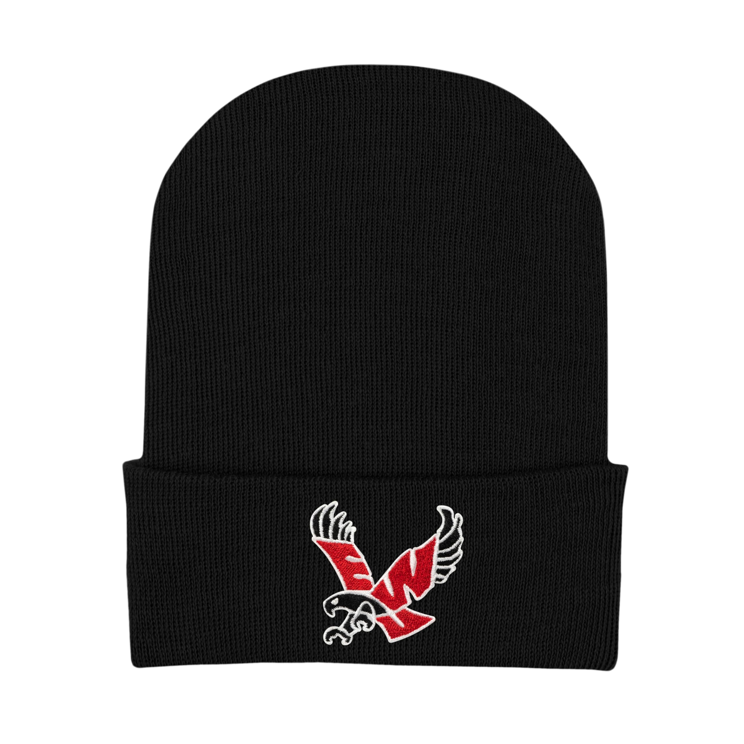 College Baby Knit Cap Eastern Washington Eagles Logo - Black - Preemie