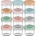 12pk 4oz Glass Baby Food Containers with Lids, Leak-Proof (Musk Dusk)