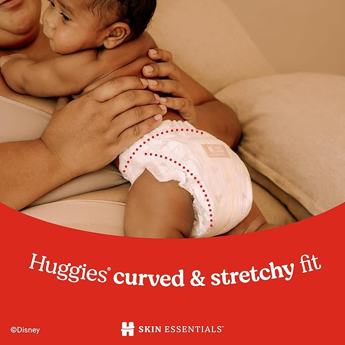 Huggies Size 3 Diapers, Skin Essentials Baby Diapers, Size 3 (16-28 lbs), 66 Count