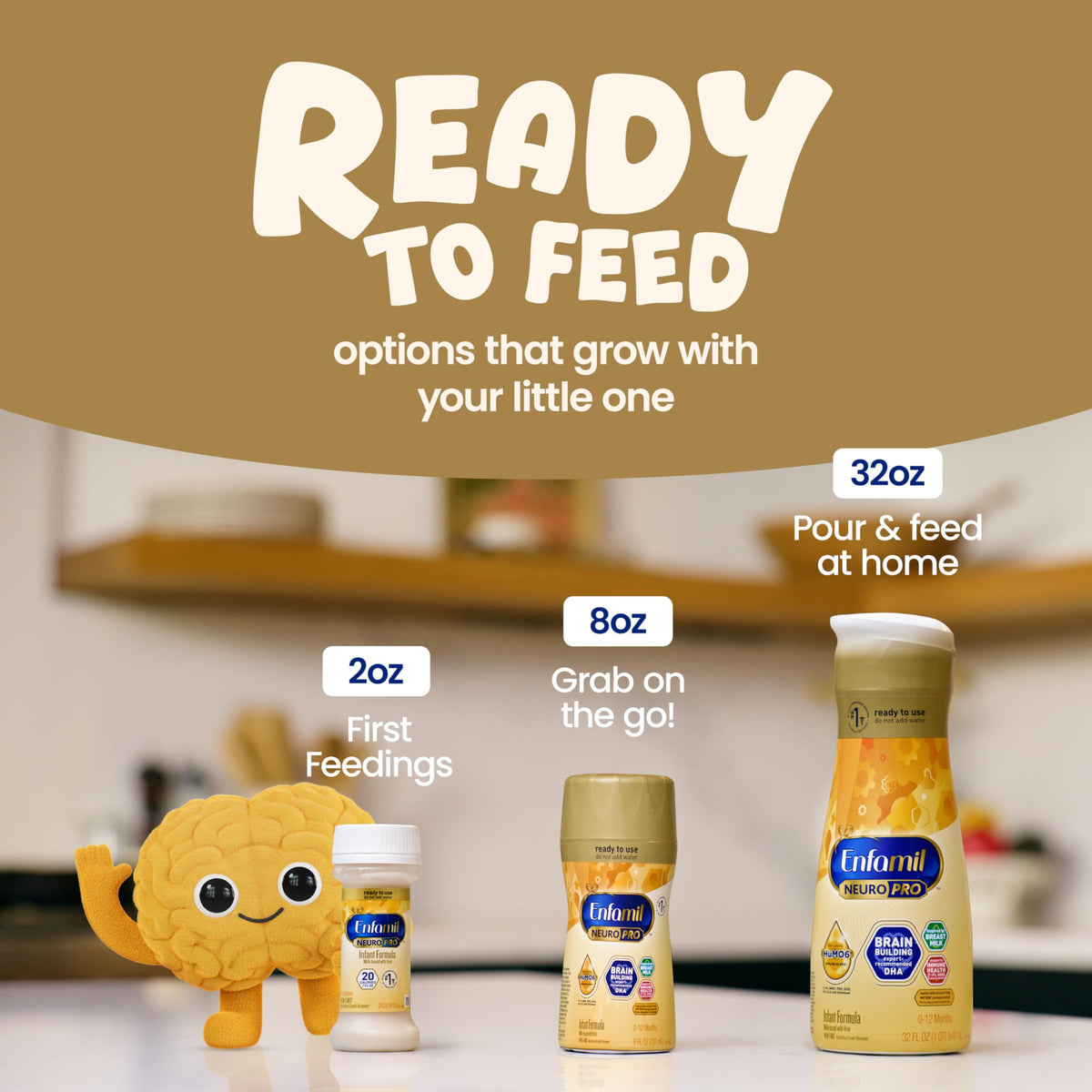 Enfamil NeuroPro Ready-to-Feed Baby Formula, 8 fl oz, 24 bottles