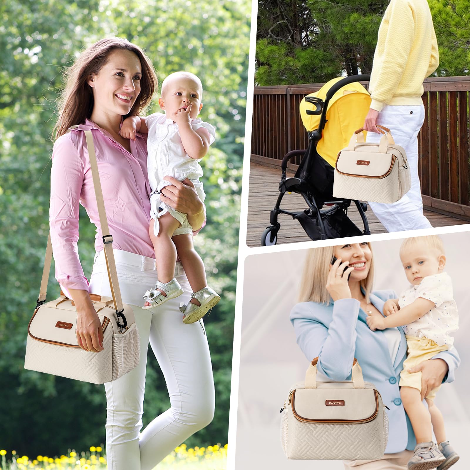 Breastmilk Cooler Breast Pump Bag with Ice Pack Fits 6 Bottles Up to 9 Oz