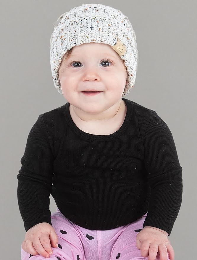 Funky Junque Baby Winter Hat – Cute Newborn Hats, Cozy Warm Infant Beanie, Soft Knit Stocking Stuffer for Babies 0–12 Months