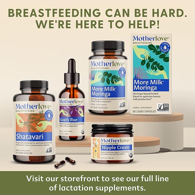 Motherlove More Milk Plus Tincture (4 oz Value Size) Fenugreek-Based Lactation Supplement to Support Breast Milk Supply—USDA Certified Organic, Vegan, Kosher, Soy-Free