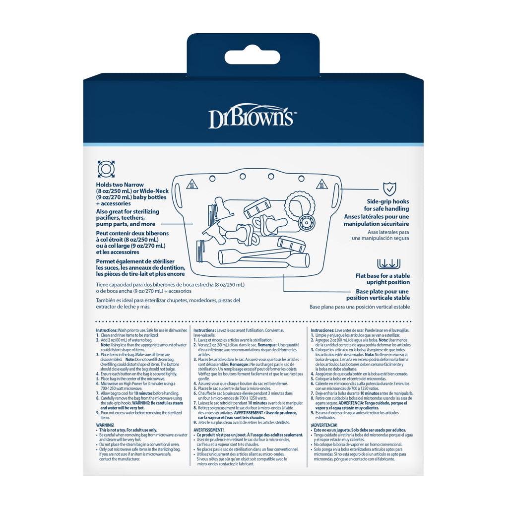 Dr. Brown's Microwave Steam Silicone Sterilizer Bag