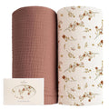 Konssy Muslin Swaddle Blankets, 100% Cotton Receiving Blankets, 47"x 47"